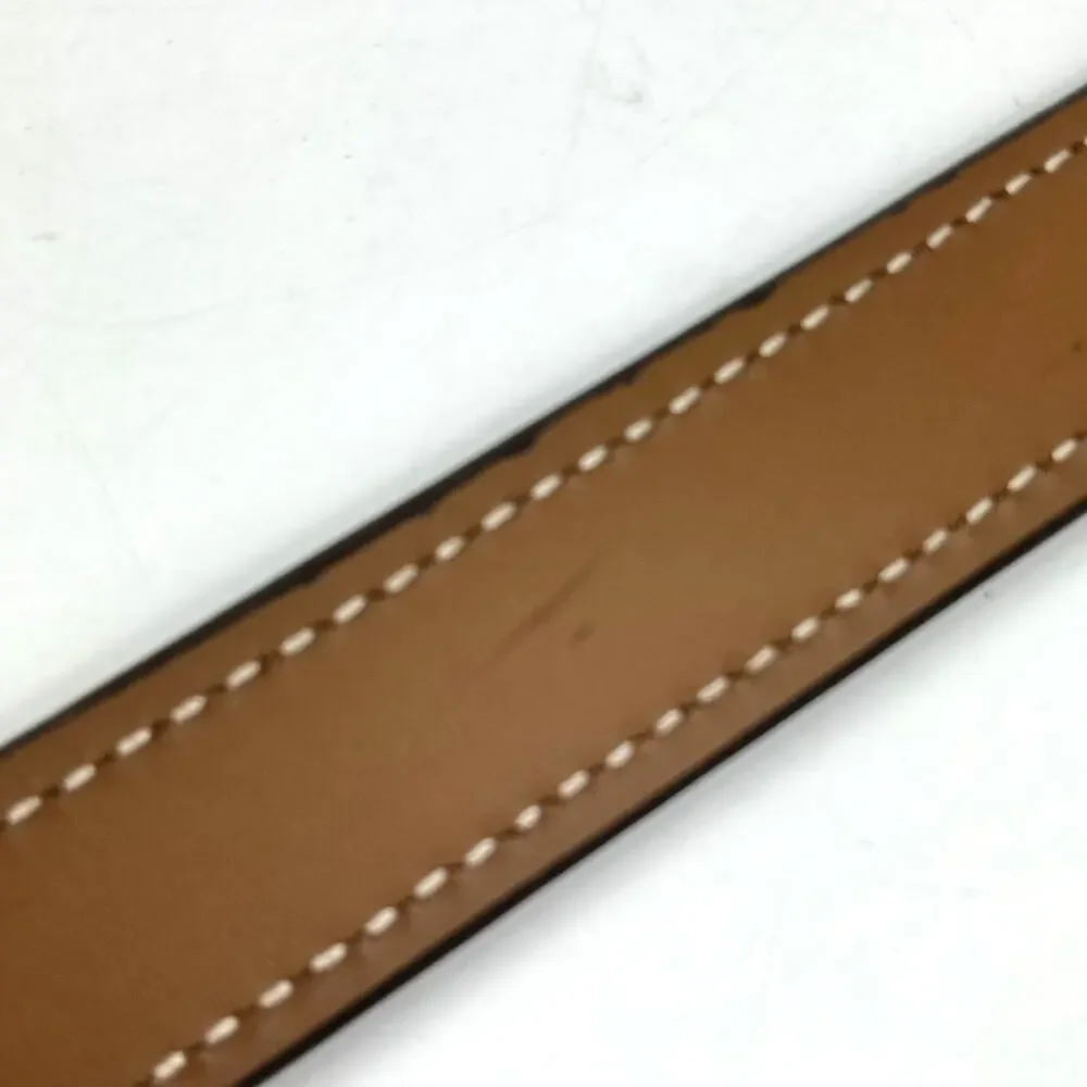 Aker NRA Walker Ranger Belt Sz46 Brown Leather Brass Buckle Made in USA B10-46